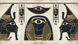 Egyptian hieroglyphs wallpaper design file showing detailed black and gold pattern