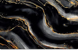 Marble Mural Wallpaper | Black and Gold Abstract Design