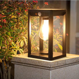 Modern Solar Column Lamp  Aluminum Garden Light with Motion Sensor - Detailed view