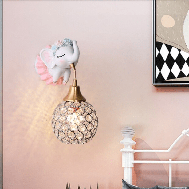 Crystal Ball Wall Sconce  Elephant Ballet Design - Product example