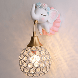 Crystal Ball Wall Sconce  Elephant Ballet Design - Detailed view