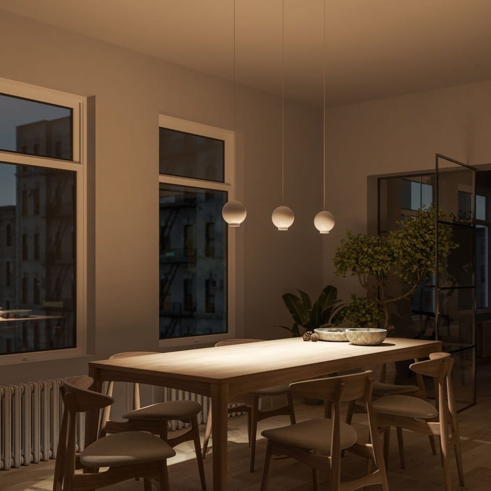 Modern Pendant Light  Spherical Black Glass Design - Product example