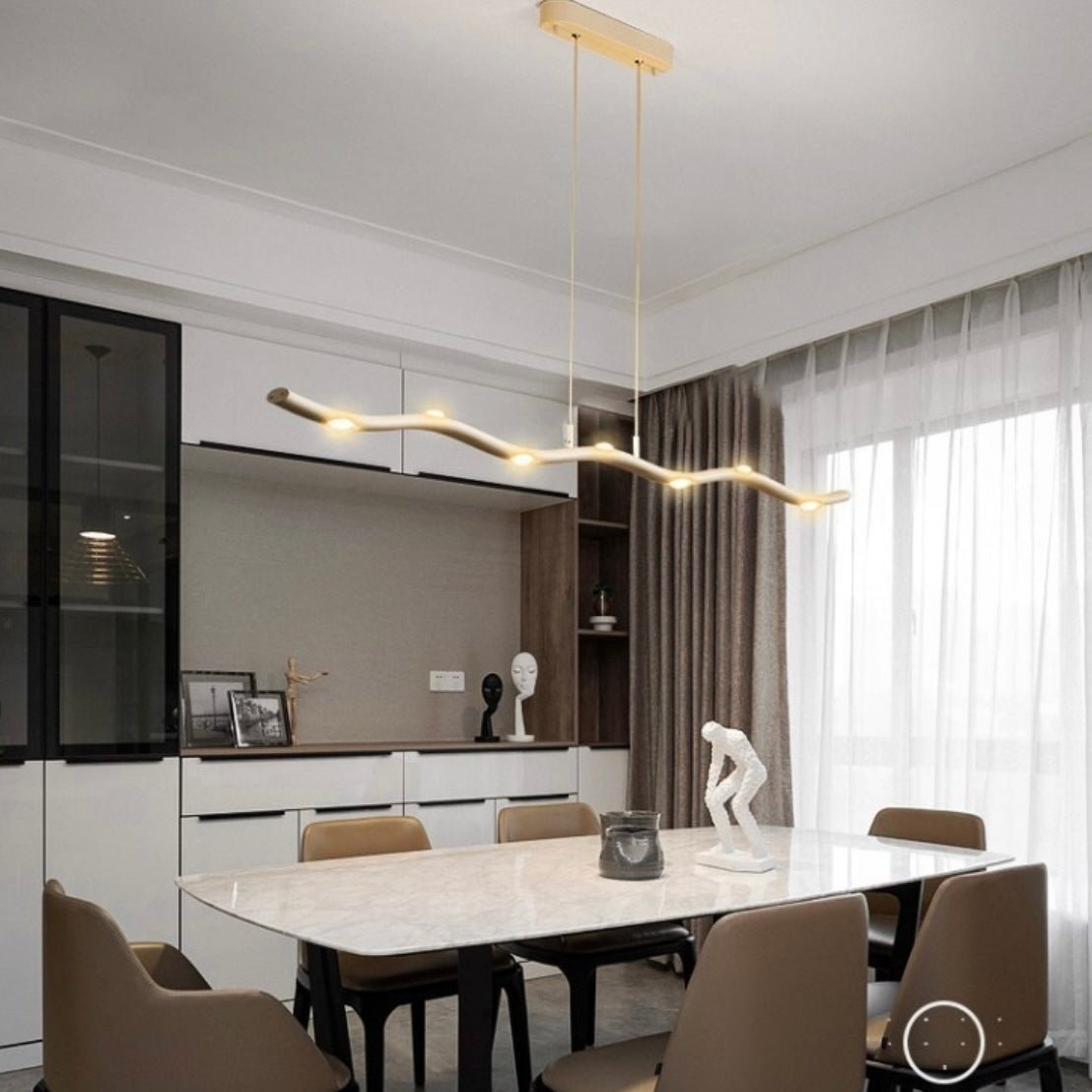 Modern LED Linear Pendant Light  Zigzag Aluminum Design - Product detail 6