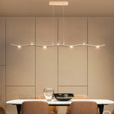 Modern LED Linear Pendant Light  Zigzag Aluminum Design - Detailed view