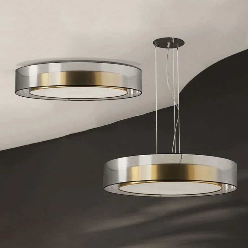 Modern Ceiling Light  Dual Ring LED Design - Detailed view