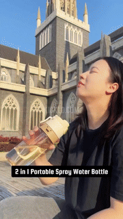 Dual Function Sports Water Bottle  Mist Spray  Hydration System - Detailed view