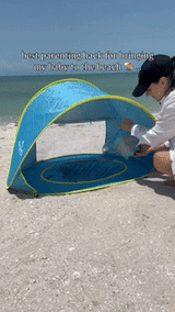 Kids Beach Tent  Pop-Up UV Protection Shelter With Pool - Detailed view