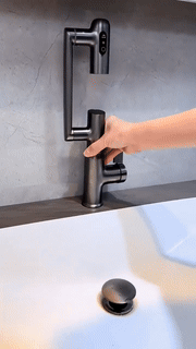 Modern Pull Out Basin Faucet  Smart LED Temperature Display - Detailed view