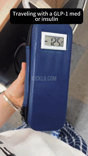 Diabetic Travel Case  Temperature Display With Ice Packs - Detailed view