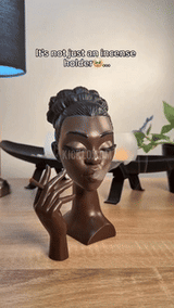 Modern Sculptural Incense Holder  Contemporary Art Resin Design - Detailed view