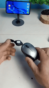 USB Type C Retractable Mouse  Compact Travel Design - Detailed view
