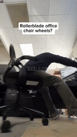 Office Chair Caster Wheels  Heavy Duty Rubber Rolling Set - Detailed view
