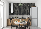 Geometric Mural Wallpaper | Modern Black and Grey Angular Design
