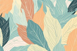 Tropical Foliage Mural Wallpaper | Modern Abstract Leaf Design