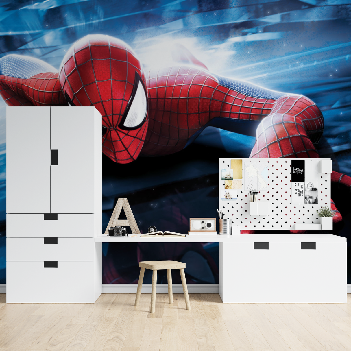 Superhero Mural Wallpaper | Spider-Man Action Design