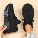 Orthopedic Platform Sneakers  White Knit Mesh Comfort Design - Product example
