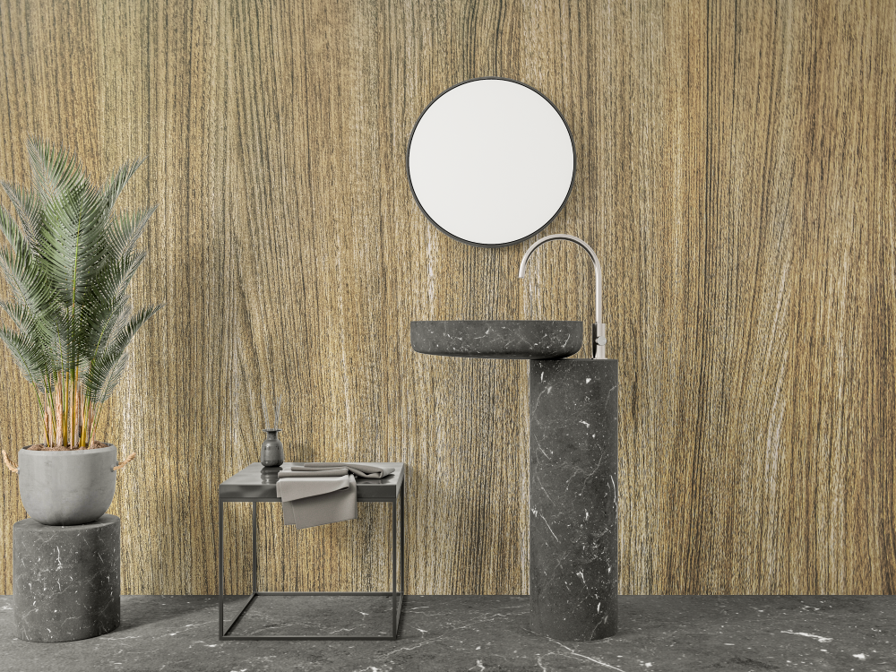 Wood Mural Wallpaper | Natural Beige Grain Pattern