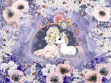 Princess Mural Wallpaper | Magical Unicorn With Cherry Blossoms