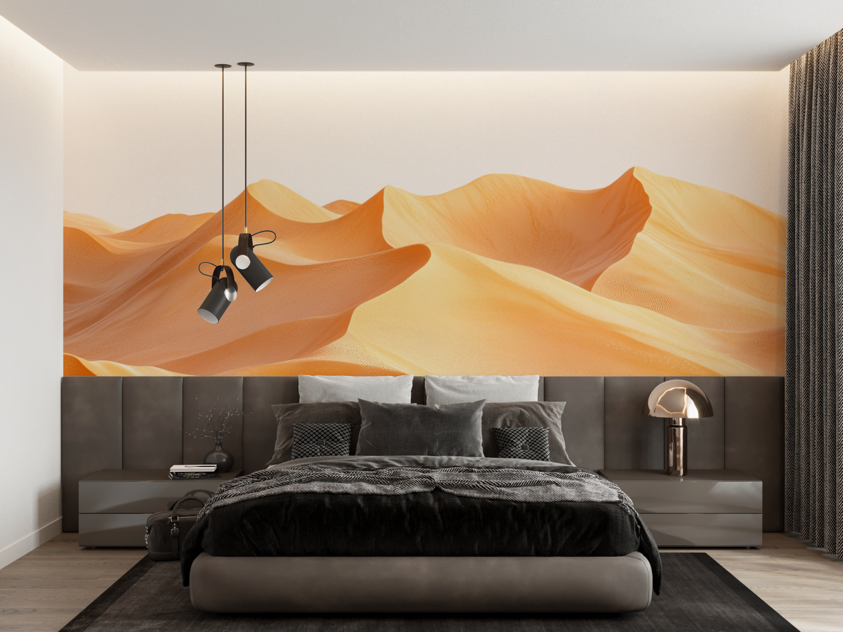 Desert Mural Wallpaper | Golden Sand Dunes Landscape