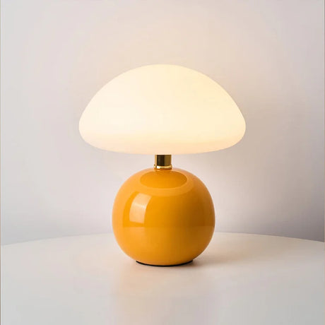 Modern Mushroom Table Lamp  Ceramic Base With Dome Shade - Product detail 15