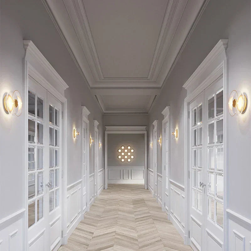 Modern Wall Sconce  Circular Glass LED Design - Detailed view