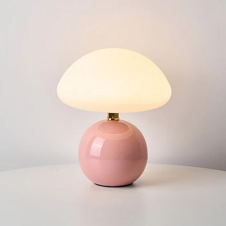 Modern Mushroom Table Lamp  Ceramic Base With Dome Shade - Product detail 16