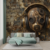 Music Mural Wallpaper | Industrial Steampunk Design