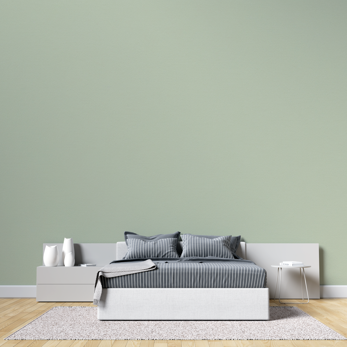 Sage Green Mural Wallpaper | Modern Minimalist Design
