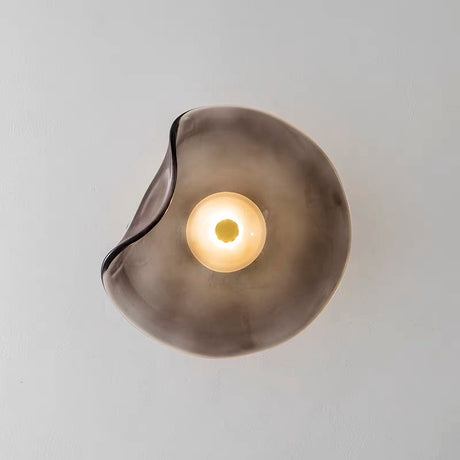 Modern LED Wall Sconce  Amber Smoked Glass Design - Product detail 8