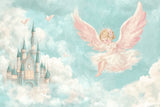 Fairy Castle design file showing detailed pink wings and dreamy castle spires pattern