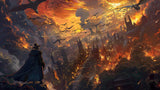 Fantasy kingdom dragons design file showing intricate pattern details and rich color palette