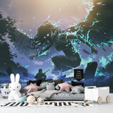 Ethereal angel design displayed in a modern apartment entrance