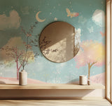 Fantasy Tree Mural making perfect backdrop in baby's nursery