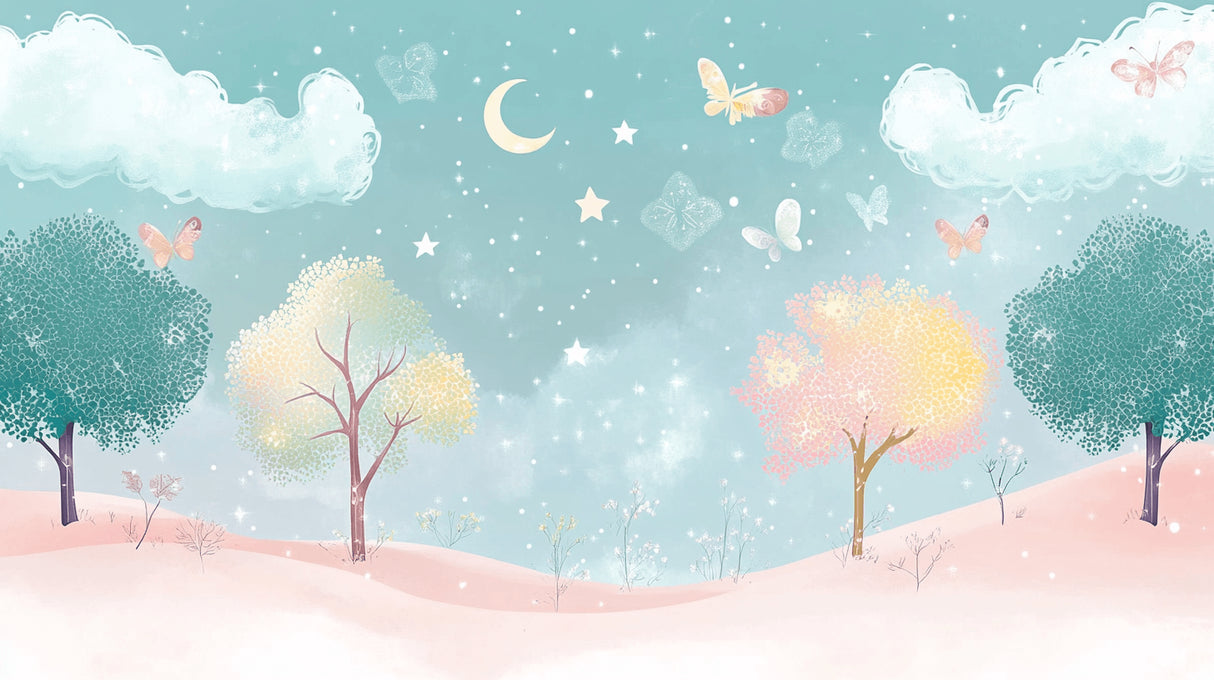 Fantasy Tree design file showing detailed butterflies and starry night pattern