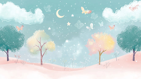 Fantasy Tree design file showing detailed butterflies and starry night pattern