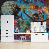 Street Art Mural Wallpaper | Urban Pop Art Graffiti Design