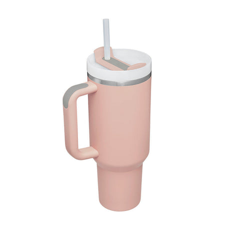 Insulated Travel Mug  Leopard Print Design with Handle  Straw - Product detail 34