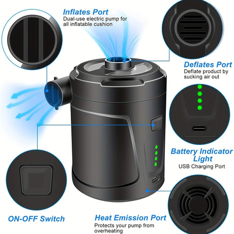 Portable Electric Air Pump  USB Rechargeable Mini Inflator - Product detail 5