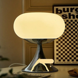Vintage Table Lamp  Glass Stone Mushroom Design - Detailed view