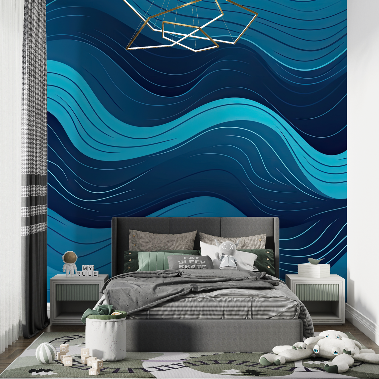 Superhero Mural Wallpaper | Dynamic Comic Book Action Scene