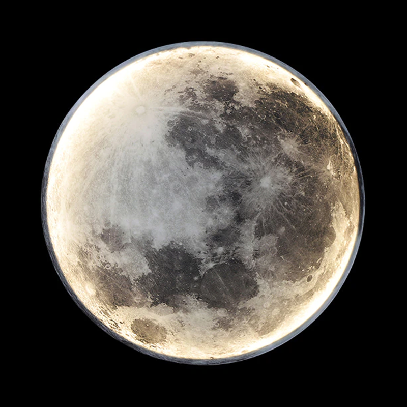 LED Moon Wall Light  Realistic Lunar Surface Design - Product detail 6