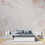Abstract Mural Wallpaper | Soft Terracotta Circular Pattern