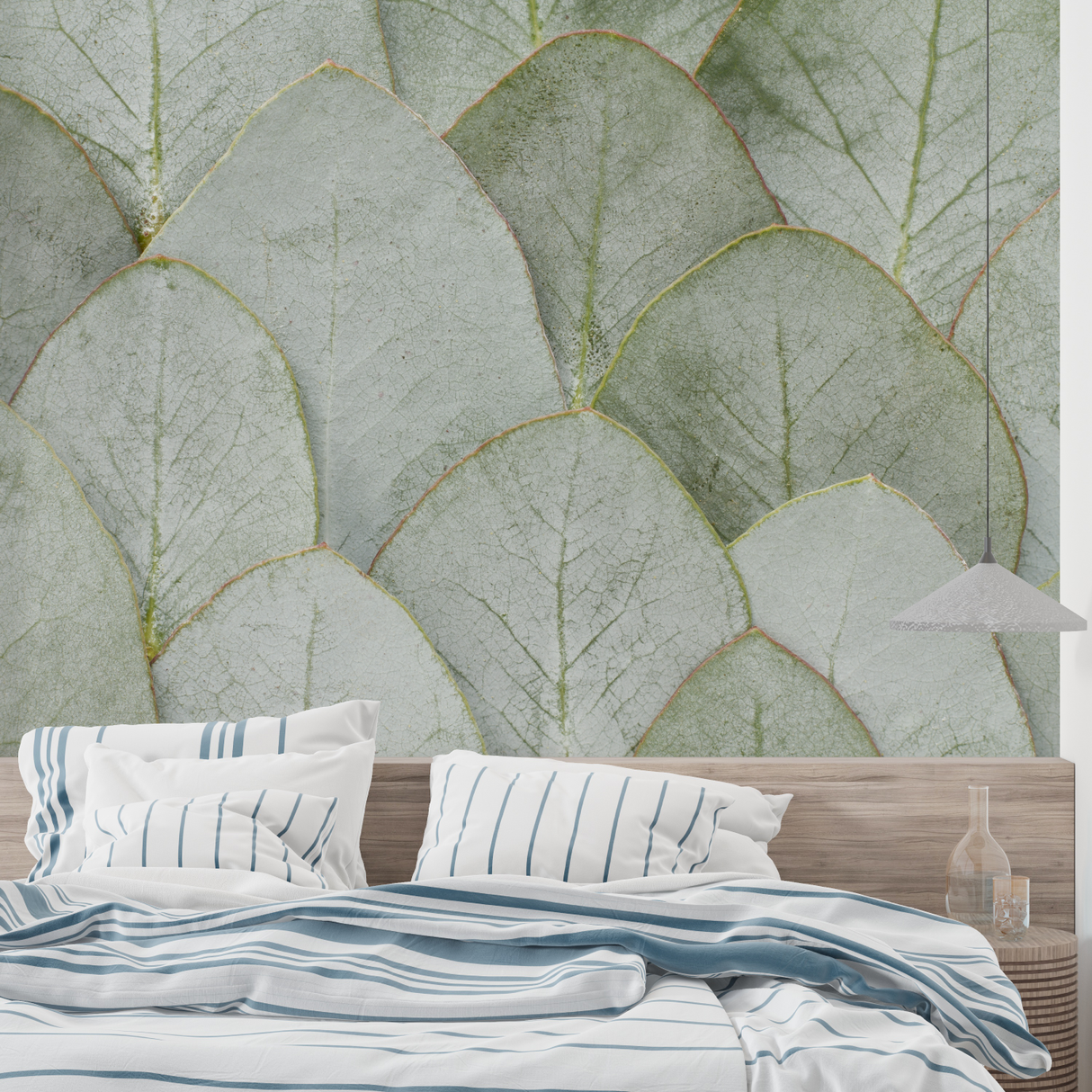 Botanical Mural Wallpaper | Large Green Leaves Pattern
