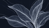 Black and white Feather Line Art design file showing intricate pattern details