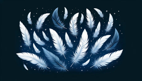 Floating feather wallpaper design file showing detailed night sky pattern with twinkling stars