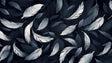 Feather wall mural creating a serene atmosphere in a modern bedroom with grey and white decor
