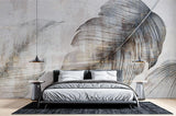Grey Feather Wallpaper in modern living room creating serene atmosphere with natural light