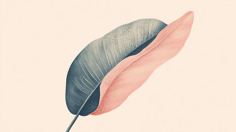 Pink and blue leaf pattern design file showing detailed feather and botanical elements