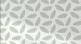 Feather wallpaper design file showing detailed sage green palm fronds on white background