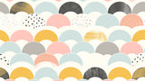 Geometric Mural Wallpaper | Pastel Scandinavian Pattern